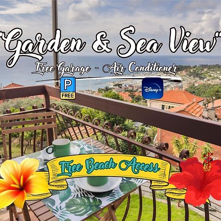 Garden & Sea View - Free Beach Access And Garage - Wifi Varazze Esterno foto